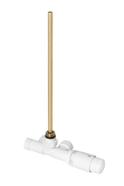 INVENA - Termostatická sada ventilů, typ DUOPLEX, pro středové připojení, barva: bílá CZ-87-B15-A