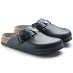 Dámské dřeváky Birkenstock Boston ESD Blue z přírodní kůže úzké úzké (0061388) 42