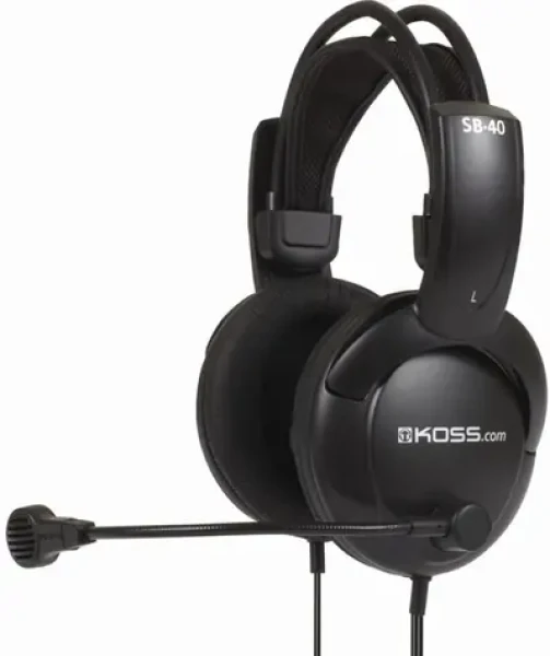 KOSS SB40 černá / Sluchátka s mikrofonem / 2.7m / 3.5mm jack (SB/40)