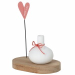 Räder Porcelánová vázička s podtáckem With Love, bílá barva, porcelán