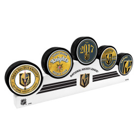 Mustang Puk Vegas Golden Knights NHL 5 Puck Podium Set