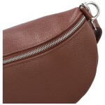 Módní dámská kožená ledvinka Sotiria, hnědá