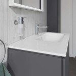 DURAVIT - ME by Starck Asymetrické umyvadlo 83x49 cm, 1 otvor pro baterii vpravo, s WonderGliss, bílá 23468300001