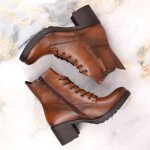 Boty na jehlovém podpatku a platformě Potocki WOL177B camel 38