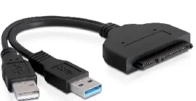Delock převodník SATA 22 pin > USB 3.0-A male + USB 2.0-A male | 61883