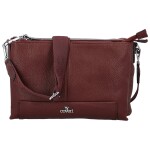 Trendy dámská koženková crossbody kabelka Kalle, vínová