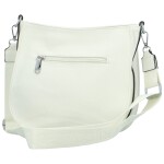 Trendy dámská koženková crossbody kabelka Candelis, bílá