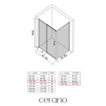 CERANO - Sprchový kout Orlano L/P - 5 mm - černá matná, transparentní sklo - 100x100x195 - posuvný CER-DY505B-90-215