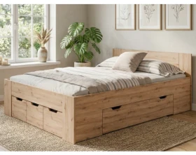 Postel Astral 140x200 cm, dub artisan