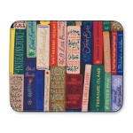 Rifle Paper Co. Podložka pod myš Bookshelf, červená barva, modrá barva, plast