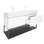 Koupelnová skříňka s umyvadlem SAT B-Way 119x30x45 cm bílá lesk BWAY120WU2BBF BWAY120WU2BBF