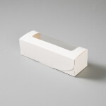 Cake star Krabička na makronky bílá s okénkem 20x6,5x5,5cm