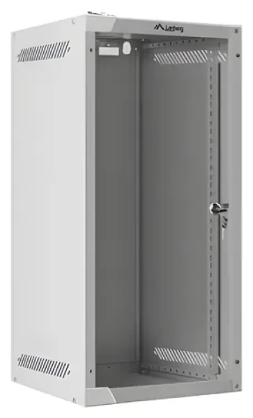Lanberg WF10-2312-10S šedá / Nástěnný rack / 10" / 12U / 280×310 mm / skleněné dveře / flat pack (WF10-2312-10S)