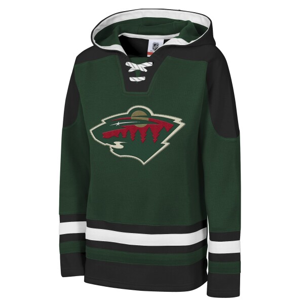 Outerstuff Dětská mikina Minnesota Wild NHL Ageless Must Have – Home Pullover Velikost: Dětské XL (170 – 176)