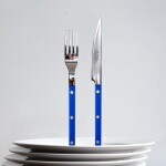 SABRE PARIS 4-dílná sada příborů Bistrot Brillant – Lapis Blue, modrá barva, kov, plast