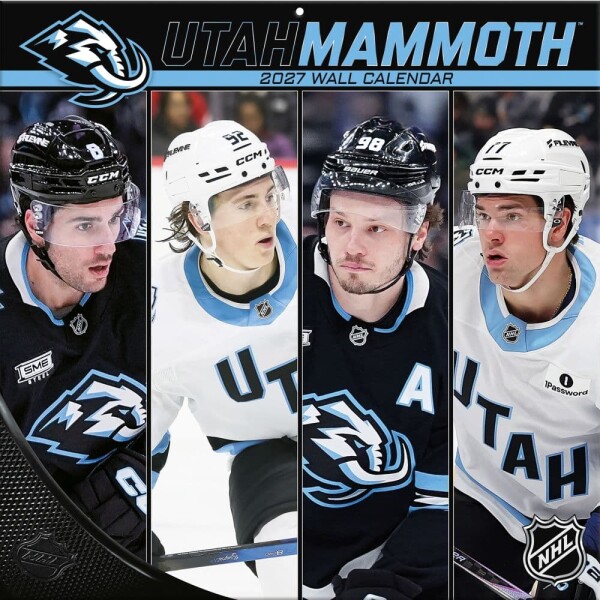 JF Turner Kalendář Utah Mammoth NHL 2027 Wall Calendar