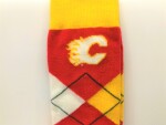 For Bare Feet Pánské Ponožky Calgary Flames NHL Graphic Argyle Lineup Socks