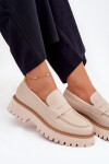 Dámské Mokasíny Na Platformě A Plochém Podpatku Big Star NN274050 Béžové 38