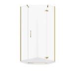 CERSANIT - Sada C306: kout JOTA pětiúhelník pravý, zlato 90x90x195 + TAKO SLIM bílá VIR S601-364
