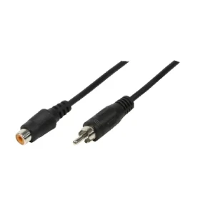 LogiLink Prodlužovací audio kabel cinch černá / Prodlužovací audio kabel / Cinch (M) - Cinch (F) / 5 m (CA1032)