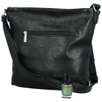 Trendy dámská koženková crossbody kabelka Zeta, černá