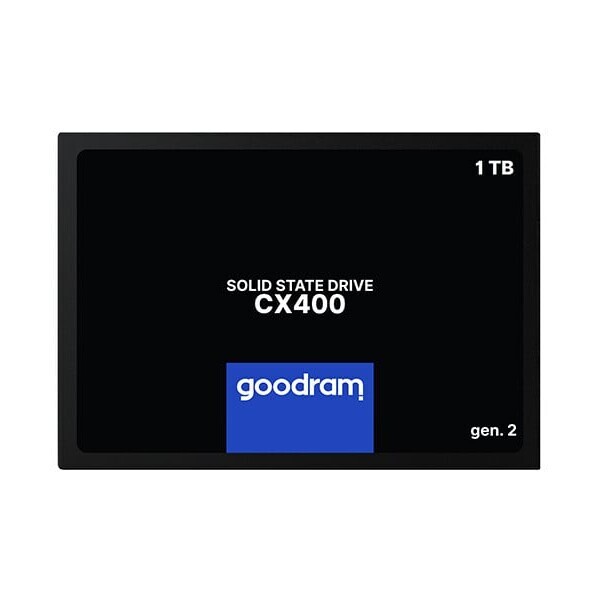 GOODRAM CX400 Gen.2 1TB / 2.5 / SATA III / 3D-NAND TLC / R: 550MBs / W: 500MBs / IOPS: 75K 76.8K / MTBF: 2mil (SSDPR-CX400-01T-G2)