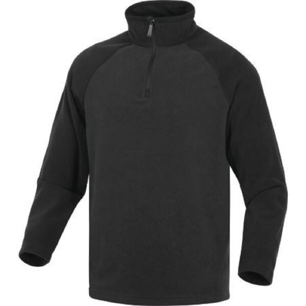 Deltaplus Mikina ALMA polyesterový fleece vysoký límec na krátký zip, 200g/m2 šedo-černá 3XL šedo-černá