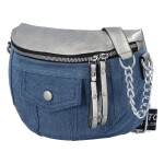 Retro jeansová ledvinka Roy4l, stříbrná