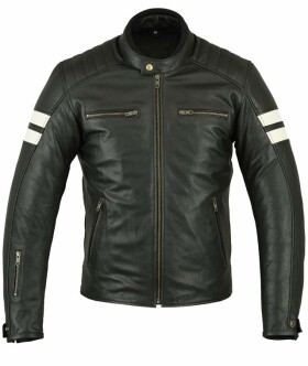 Pánská Kožená Bunda Legend Brixton Černá Velikost: 2XL