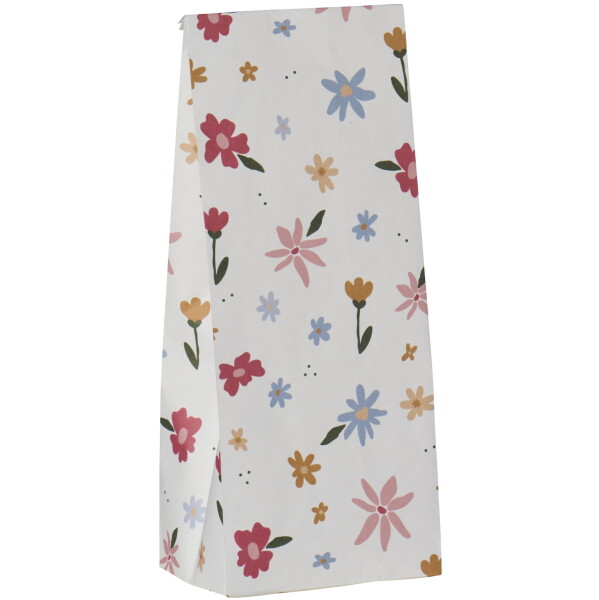 Ib Laursen Papírový sáček Flower meadow 22,5 cm – set 5 ks, růžová barva