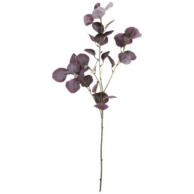 House Doctor Umělá květina Eucalyptus Burgundy 75 cm, červená barva, plast