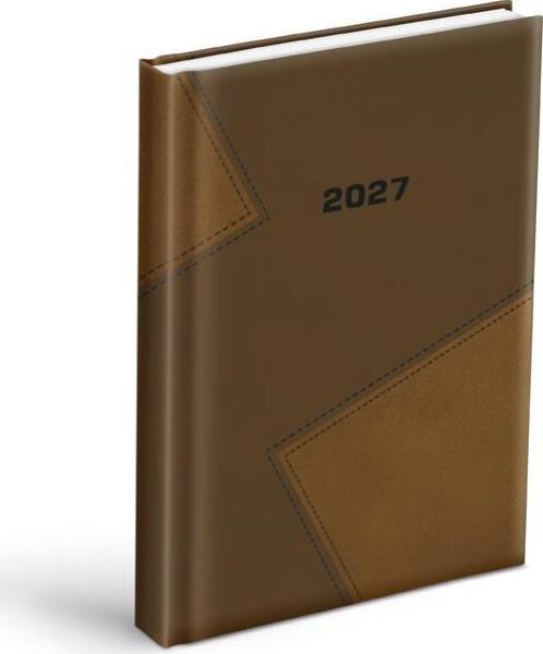 Diář 2027 D801 PU hnědý/hnědý