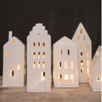 Räder Porcelánový svícen domeček Tower, bílá barva, porcelán