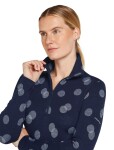 Dámské merino tričko s dlouhým rukávem ICEBREAKER Wmns 260 Vertex LS Half Z FallFl, Midnight Navy/Snow/J velikost: S