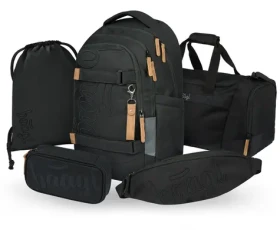 BAAGL SET 5 - Školní set Skate max Darkness: batoh / penál / sáček / sportovní taška / ledvinka (A-35376)
