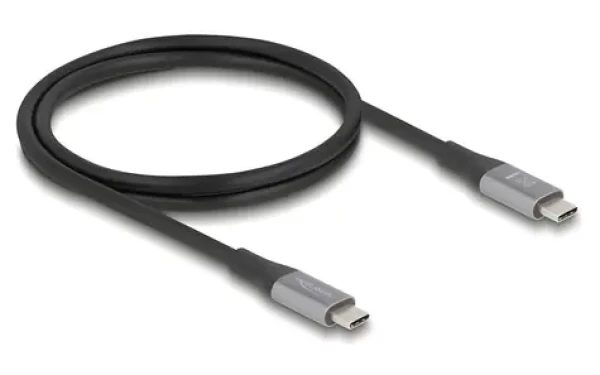DeLock USB-C - USB-C 1 m / Kabel / USB4 Gen 2x2 40 Gbps / PD 3.1 240W / DisplayPort 2.0 Alt Mode / Thunderbolt 3 (81191)