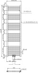 NOVASERVIS Otopné těleso černé rovné, středové připojení 450/1600/RS,5