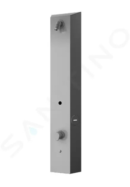 SANELA - Nerezové sprchové panely Nástěnný sprchový panel na RFID žetony, s termostatem, matný nerez SLZA 32T