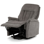 Polohovací křeslo, elektrické zabudované ovládání, šedá, látka, TV-Q8575 GREY2