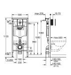 GROHE - Solido Předstěnová instalace s nádržkou pro závěsné WC, bezdotykový splachovač Tectron Bau E, chrom 39883000