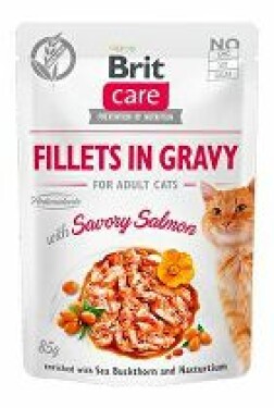 Brit Care Cat Fillets in Gravy with Savory Salmon 85 g