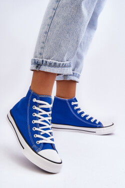 Dámské klasické vysoké boty modré Remos