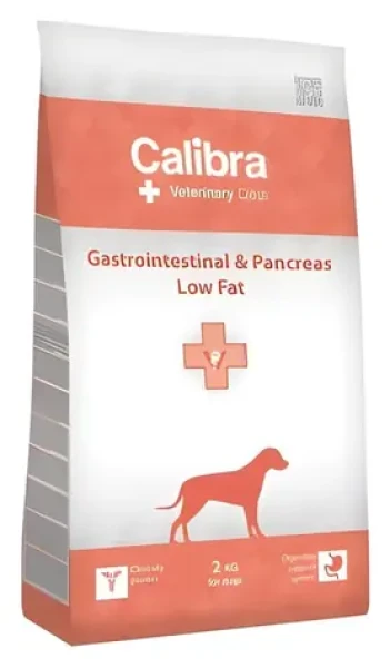 Calibra VD Dog Gastrointestinal Pancreas Low Fat 2 kg / Granule pro psy / Veterinární dieta / Losos / Nízkotučné