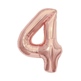 Balónek fóliový 85 cm rose gold číslo 4 - Albi
