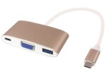 PremiumCord Převodník USB3.1 na VGA + USB3.0 + PD / USB Power Delivery (ku31vga02)