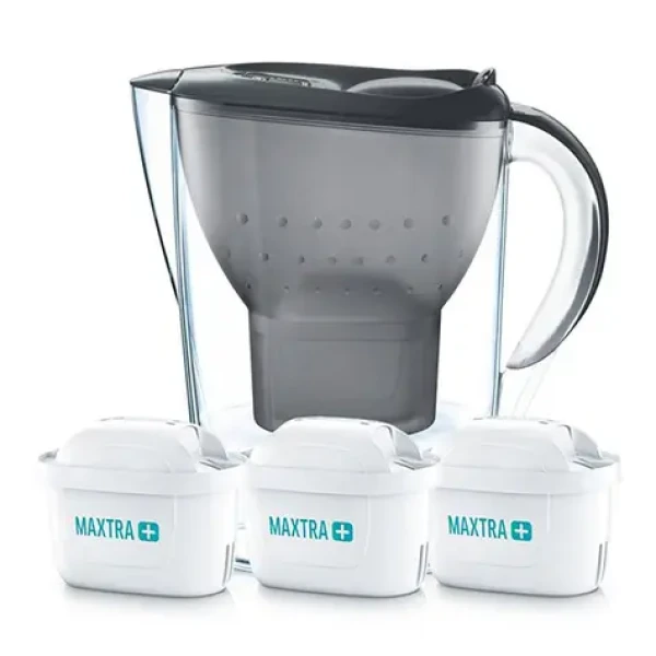 Brita Marella černá + 3x filtry / filtrační konvice na vodu / 2.4l / filtr: Maxtra+ Pure Performance (1039274)