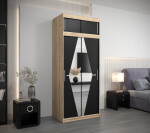 Šatní skříň Abi Bo s nástavcem Barva korpusu: Dub artisan, Rozměry: 250 cm, Dveře: Dub artisan