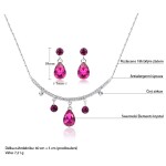 Souprava náhrdelníku a náušnic Swarovski Elements Agostina, Růžová 40 cm + 5 cm (prodloužení)