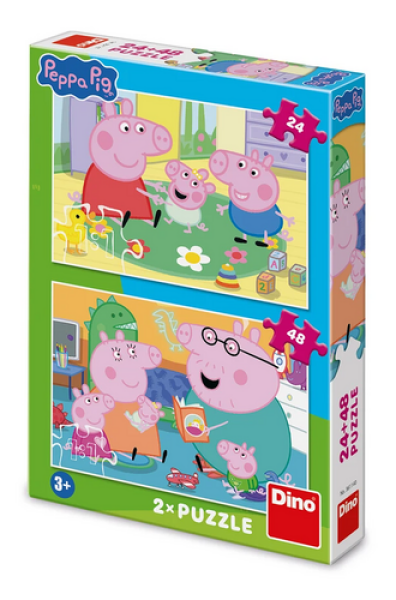 Puzzle Peppa Pig: Domov 24+48 dílků - -