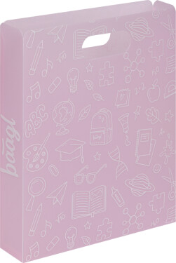 Plastové desky na školní sešity School růžové